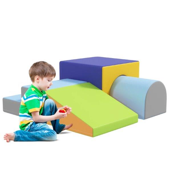 4 dalių minkštų geometrinių kaladėlių rinkinys